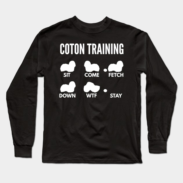 Coton Training Coton de Tulear Tricks Long Sleeve T-Shirt by DoggyStyles